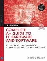 Complete A+ Guide to IT Hardware and Software: AA CompTIA A+ Core 1 (220-1001) & CompTIA A+ Core 2 (220-1002) Textbook [8th ed.]
 978-0-7897-6050-0
