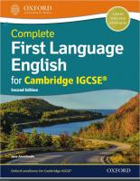 Complete First Language English for Cambridge IGCSE® [Second Edition]
 9780198424987