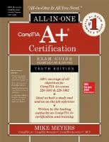 CompTIA A+ Certification All-in-One Exam Guide , Tenth Edition (Exams 220-1001 & 220-1002) [10th Edition]
 1260454037