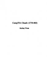 CompTIA Cloud+ Exam Prep Guide Exam CV0-003: Vendor Neutral Cloud Technology Certification Guide