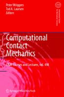 Computational Contact Mechanics (CISM International Centre for Mechanical Sciences, 498) [2007 ed.]
 9783211772973, 3211772979