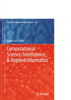 Computational Science/Intelligence & Applied Informatics (Studies in Computational Intelligence, 787)
 331996805X, 9783319968056