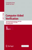 Computer Aided Verification: 35th International Conference, CAV 2023, Paris, France, July 17–22, 2023, Proceedings, Part I (Lecture Notes in Computer Science)
 3031377052, 9783031377051
