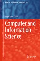 Computer and Information Science
 9783031080203, 9783031121265, 9783031121272