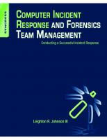 Computer Incident Response and Forensics Team Management
 9781597499965, 159749996X