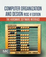 Computer Organization and Design RISC-V Edition: The Hardware Software Interface [2 ed.]
 0128203315, 9780128203316