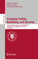 Computer Safety, Reliability, and Security: 42nd International Conference, SAFECOMP 2023, Toulouse, France, September 20–22, 2023, Proceedings (Lecture Notes in Computer Science, 14181)
 3031409221, 9783031409226