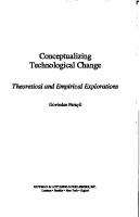 Conceptualizing Technological Change: Theoretical and Empirical Explorations
 0742520048, 9780742520042
