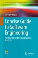 Concise Guide to Software Engineering: From Fundamentals to Application Methods
 9783319577500, 3319577506