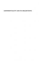 Confidentiality and Its Discontents: Dilemmas of Privacy in Psychotherapy
 9780823265121