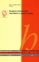 Congreso Internacional José Martí en Nuestro Tiempo
 9788478209170