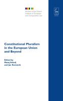 Constitutional Pluralism in the European Union and Beyond
 1849461252, 9781849461252