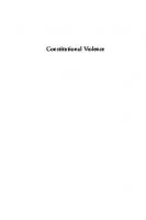 Constitutional Violence: Legitimacy, Democracy and Human Rights
 9780748669554