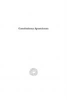 Constitutiones Apostolorum: Apostolic Constitutions
 9781463225124
