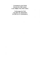 Constitutions of the World from the late 18th Century to the Middle of the 19th Century: Vol. 5 Polish Constitutional Documents 1790–1848
 9783598440595, 9783598356995