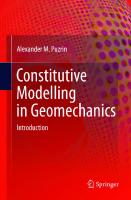 Constitutive Modelling in Geomechanics: Introduction
 3642273947, 9783642273940