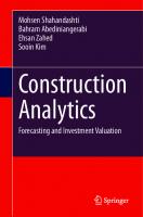 Construction Analytics: Forecasting and Investment Valuation
 3031272919, 9783031272912