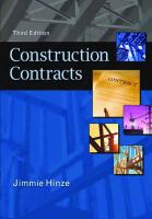 Construction contracts [3 ed.]
 9780073397856, 0073397857