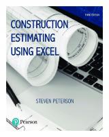 Construction Estimating Using Excel [3 ed.]
 0134405501, 9780134405506