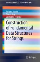 Construction of Fundamental Data Structures for Strings [1st ed.]
 9783030551070, 9783030551087