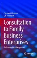 Consultation to Family Business Enterprises: An International Perspective
 3030720217, 9783030720216