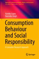Consumption Behaviour and Social Responsibility: A Consumer Research Approach [1st ed.]
 9789811530043, 9789811530050