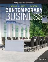 Contemporary Business, [19 ed.]
 9781119812593