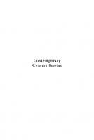 Contemporary Chinese Stories
 9780231880268