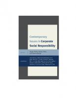 Contemporary Issues in Corporate Social Responsibility
 9780739183748, 9780739183731