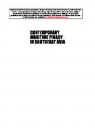 Contemporary Maritime Piracy in Southeast Asia: History, Causes and Remedies
 9789812307316