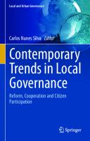 Contemporary Trends in Local Governance : Reform, Cooperation and Citizen Participation [1st ed.]
 9783030525156, 9783030525163
