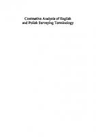 Contrastive Analysis of English and Polish Surveying Terminology [1 ed.]
 9781443867115, 9781443844109