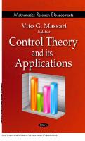 Control Theory and its Applications [1 ed.]
 9781616684471, 9781616683849