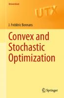 Convex and stochastic optimization
 9783030149765, 9783030149772