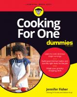 Cooking For One For Dummies [1 ed.]
 1119886929, 9781119886921, 9781119886952, 9781119886945