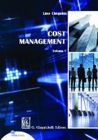 Cost Management: Volume I
 9788892107694, 8892107690