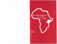 Counterinsurgency in Kenya: A study of military operations against the Mau Mau, 1952-1960 [expanded]
 0897450612, 9780897450614