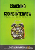 Cracking the Coding Interview: 189 Programming Questions and Solutions [6ed.]
 0984782869, 9780984782864, 9780984782857, 0984782850