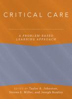 Critical Care: A Problem-Based Learning Approach (Anaesthesiology: A Problem-Based Learning Approach)
 0190885939, 9780190885939