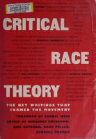 Critical Race Theory. The Key Writings That Formed theMovement
 156584226x