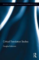 Critical Translation Studies
 9781315387864