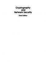 Cryptography and network security [thirdth edition.]
 9781259029882, 1259029883