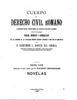 Cuerpo Del Derecho Civil Romano