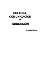 Cultura Comunicacion Y Educacion