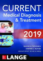 Current medical diagnosis & treatment 2019 [58 ed.]
 9781260117448, 1260117448