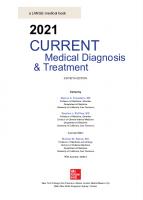 Current medical diagnosis & treatment - 2021 [60 ed.]
 9781260469875, 1260469875, 9781260469868, 1260469867