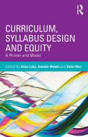 Curriculum, Syllabus Design and Equity : A Primer and Model
 9781136843440, 9780415803199