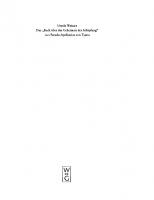 Das "Buch über das Geheimnis der Schöpfung" von Pseudo-Apollonios von Tyana [Reprint 2010 ed.]
 9783110866933, 9783110073331