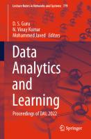 Data Analytics and Learning: Proceedings of DAL 2022 (Lecture Notes in Networks and Systems, 779)
 9819963451, 9789819963454