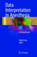 Data Interpretation in Anesthesia: A Clinical Guide
 3319558617, 9783319558615